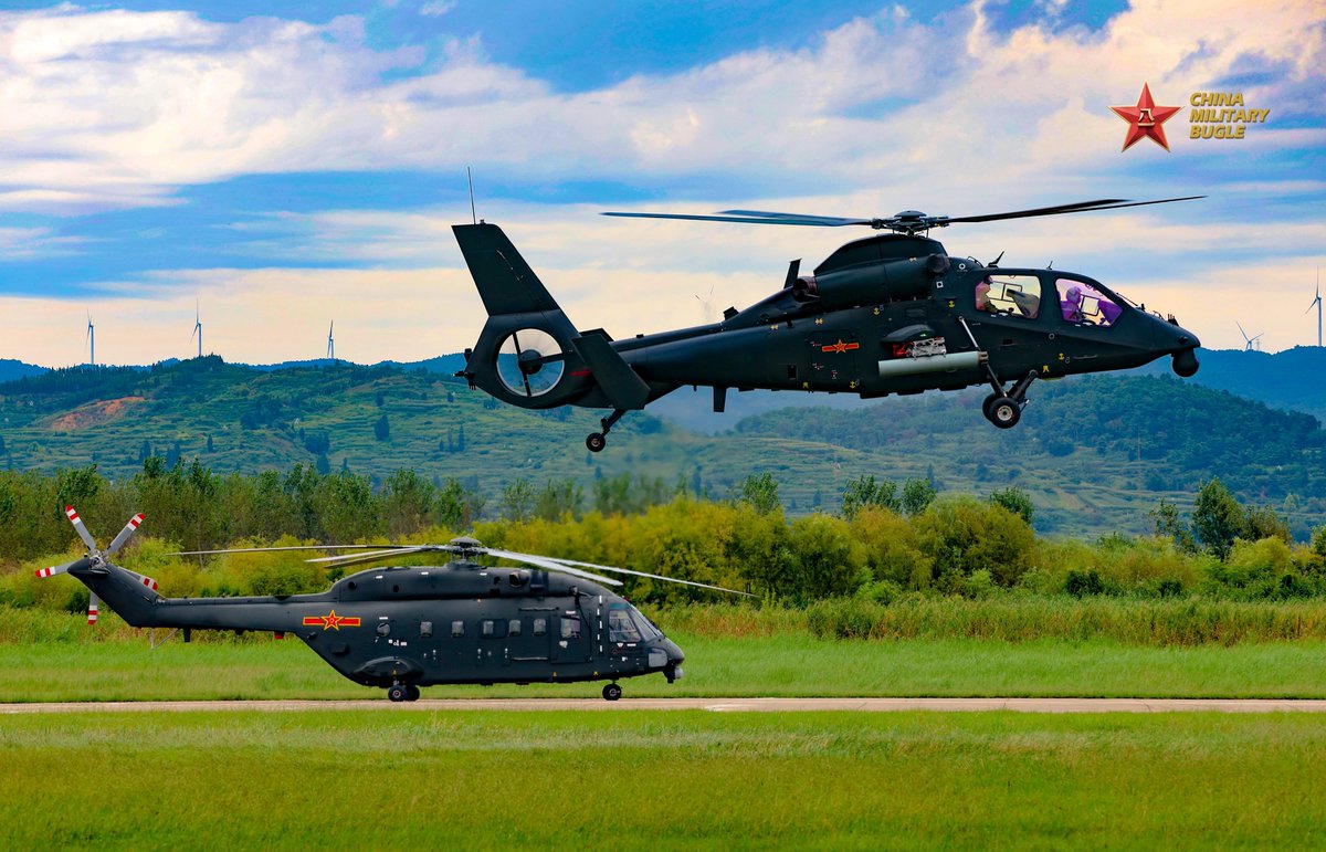 ChinaMilBugle's tweet photo. Choppers and Soldiers:

Photos show multiple types of helicopters of the Chinese PLA Army, including Z20, Z10 and Z19 participating in multi-subject training exercise. 

#Z20 #Z10 #Z19
#直20 #直10 #直19
#PLA #ArmyAviation
#Chinamilitary #ChinaMilBugle