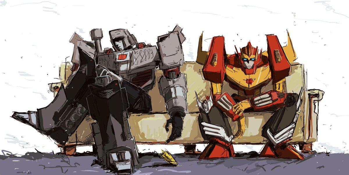 Alikun_14's tweet photo. It's quite an old piece of art that I drew in magma, but I still love it.
#Megatron #RodimusPrime https://t.co/ZrbvmIDJay