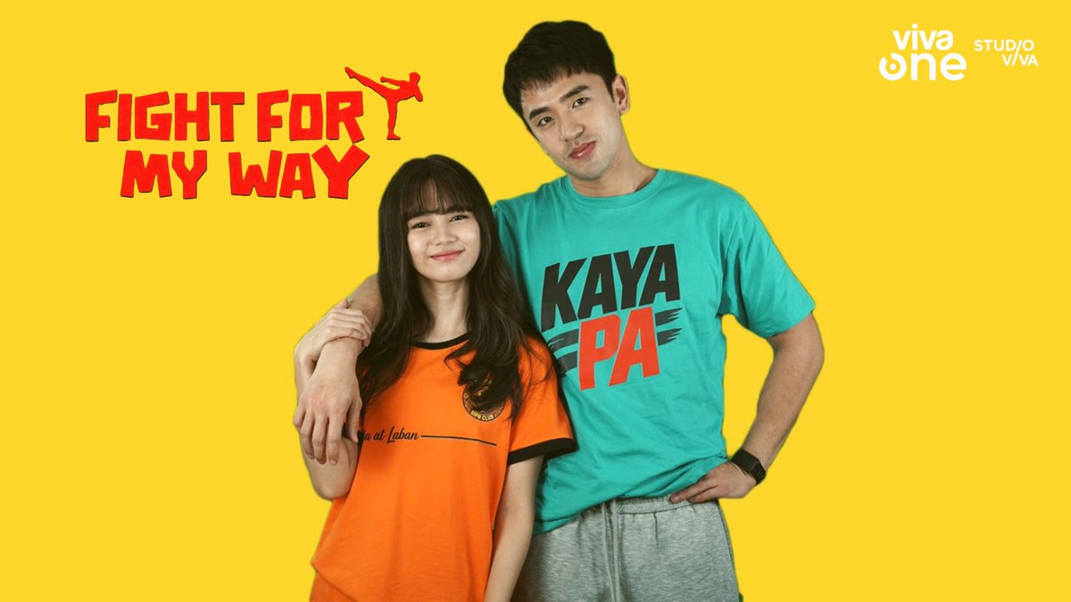 StudioVivaPH's tweet photo. FIGHTING!!! 🥊 The chaotic duo, Ashtine Olviga as Aira and David Licauco as Hanz. 💛

The main leads of FIGHT FOR MY WAY!!!

This November 20, only on Viva One.

#FightForMyWay
#FightForMyWayPH
#VivaOne https://t.co/aJUm8tbXt4