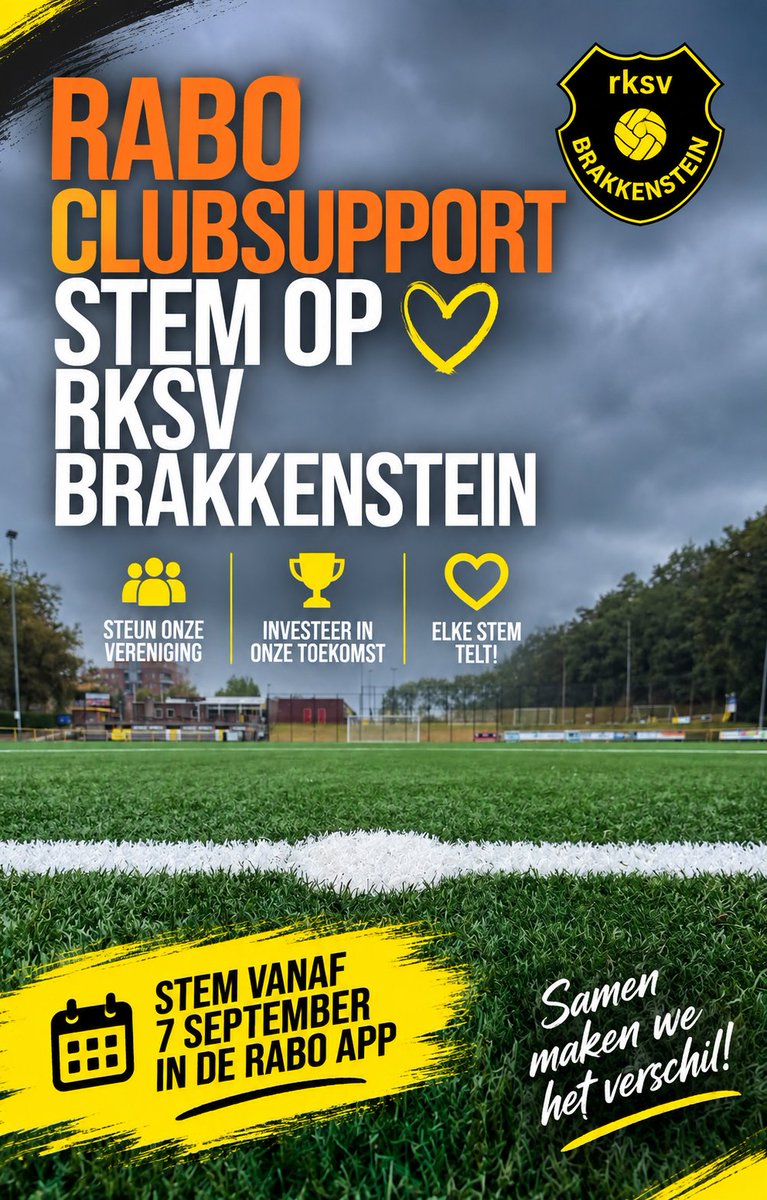 Brakkenstein's tweet photo. ๐จ LAATSTE KANS! ๐จ
๐กโซ๏ธ MORGEN IS DE LAATSTE DAG OM TE #STEMMEN! ๐กโซ๏ธ
Heb jij nog niet gestemd op #Voetbalvereniging @Brakkenstein?
๐ Doe het vandaag nog! ๐
Elke #stem telt! โค๏ธ
Help onze #vereniging en stem op rksv #brakkenstein via de #Rabo #ClubSupport https://t.co/2psOfxanzo