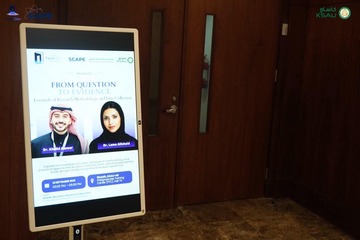 Scape_Society's tweet photo. Thank you, Dr. Khalid Alamer, for a valuable lecture at #SCAPE NextGen Research Sessions on ethical and practical approaches to data collection, from choosing the right tools to ensuring consent, privacy, reliability and validity
#NextGen
#Awareness_Community_Service_Track https://t.co/hQMwxRb2d2