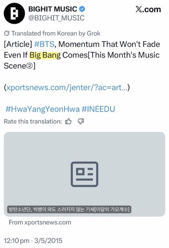 kwonjgy's tweet photo. a group so irrelevant they have to mention BIGBANG just to promote them https://t.co/GbKZ5yBvCF