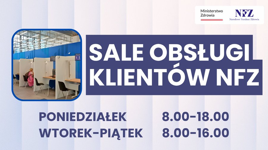 NFZ_GOV_PL's tweet photo. ⏰ Nie zdążysz do NFZ w ciągu dnia?
W poniedziałki Sale Obsługi Klientów #NFZ są otwarte dłużej – do godz. 18:00.
To dodatkowy czas na:
• potwierdzenie prawa do świadczeń
• wyrobienie #EKUZ
• uzyskanie informacji o leczeniu
Czy korzystałeś/aś już z wydłużonych godzin pracy NFZ?
📍 Znajdź najbliższą salę obsługi klienta ⤵️
https://t.co/h6Kle1OHbs