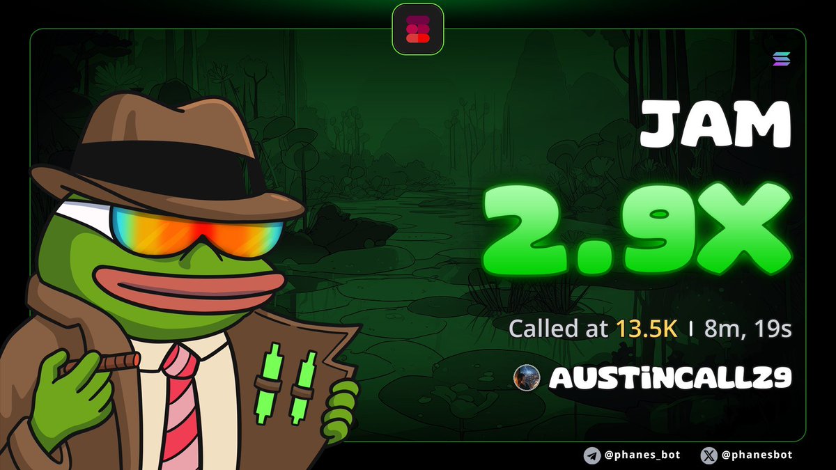 Austincallz03's tweet photo. 2.9x profit on $JAM

6b21XfdbnU2Q14bKBUgxmDNvELZT6BLGHyV1md8xpump https://t.co/nbP7QAe1L0