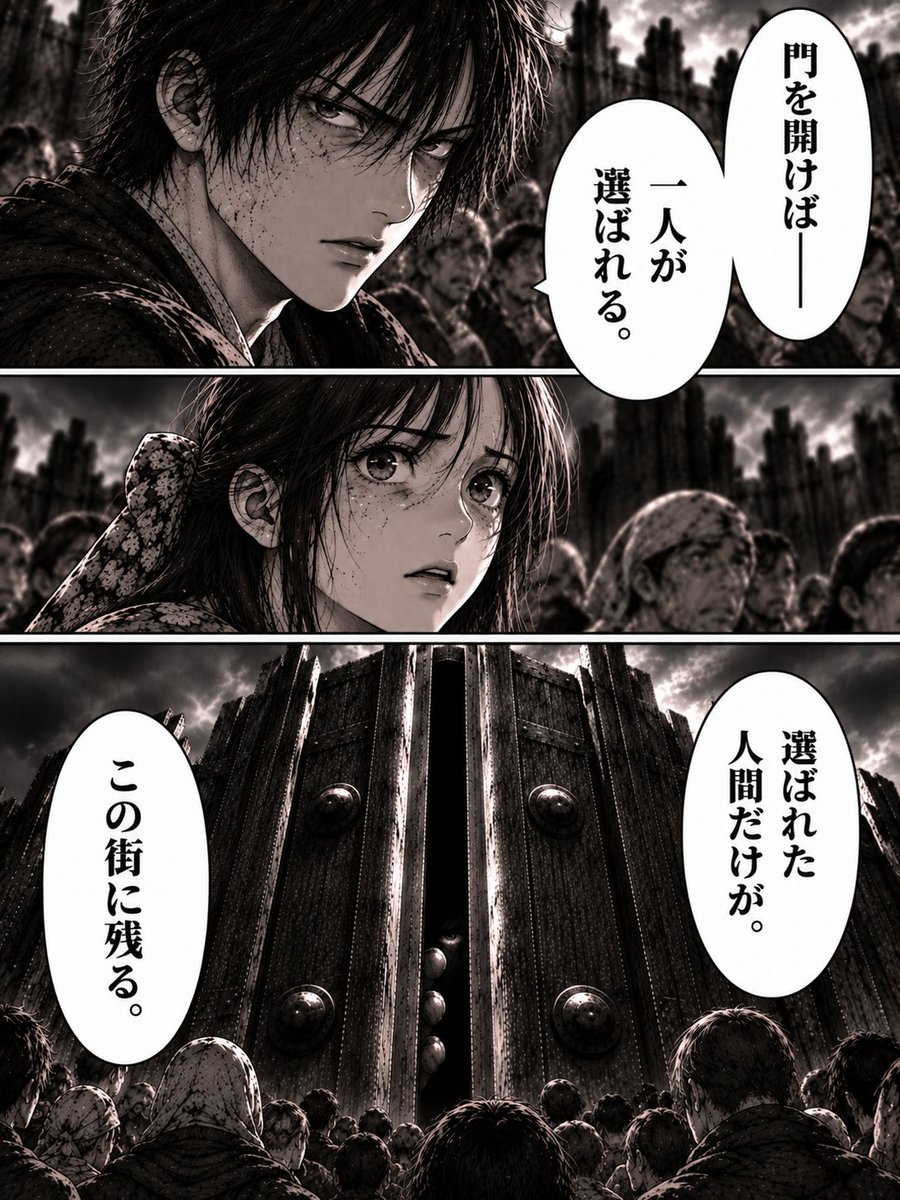 EEE28978614's tweet photo. 【文豪裁判｜第3話②】

「ルールを信じる者」と
「ルールを疑う者」。

残り時間が減る中、
芥川と晶子が見つけたものとは――。

第3話、続き。
11~14P https://t.co/AYvZHlIZzn