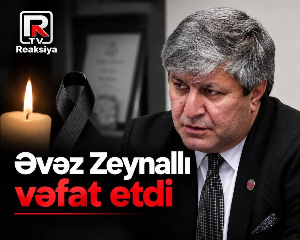 Ellada00748796's tweet photo. Xalq deyən dili ,  hamının haqq səsi , milyonların sevimlisi əvəzedilməz jurnalist Əvəz Zeynallı vəfat etdi . Ruhu şad məkanı cənnət olsun https://t.co/fKKDaOdsJB