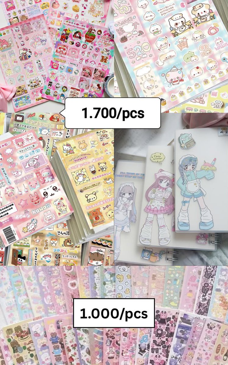 koci_studio's tweet photo. helloo! kamii open PO cute stuff, STICKER ONLYY 1.000 loh! ada nails, keychain, washi tape, plushie dll. Masih banyak katalognyaaa >.< yuu yang mau boleh langsung join GO di line atau dm yaaa <33

https://t.co/icJcvRpFqI https://t.co/ItbMORSJiG