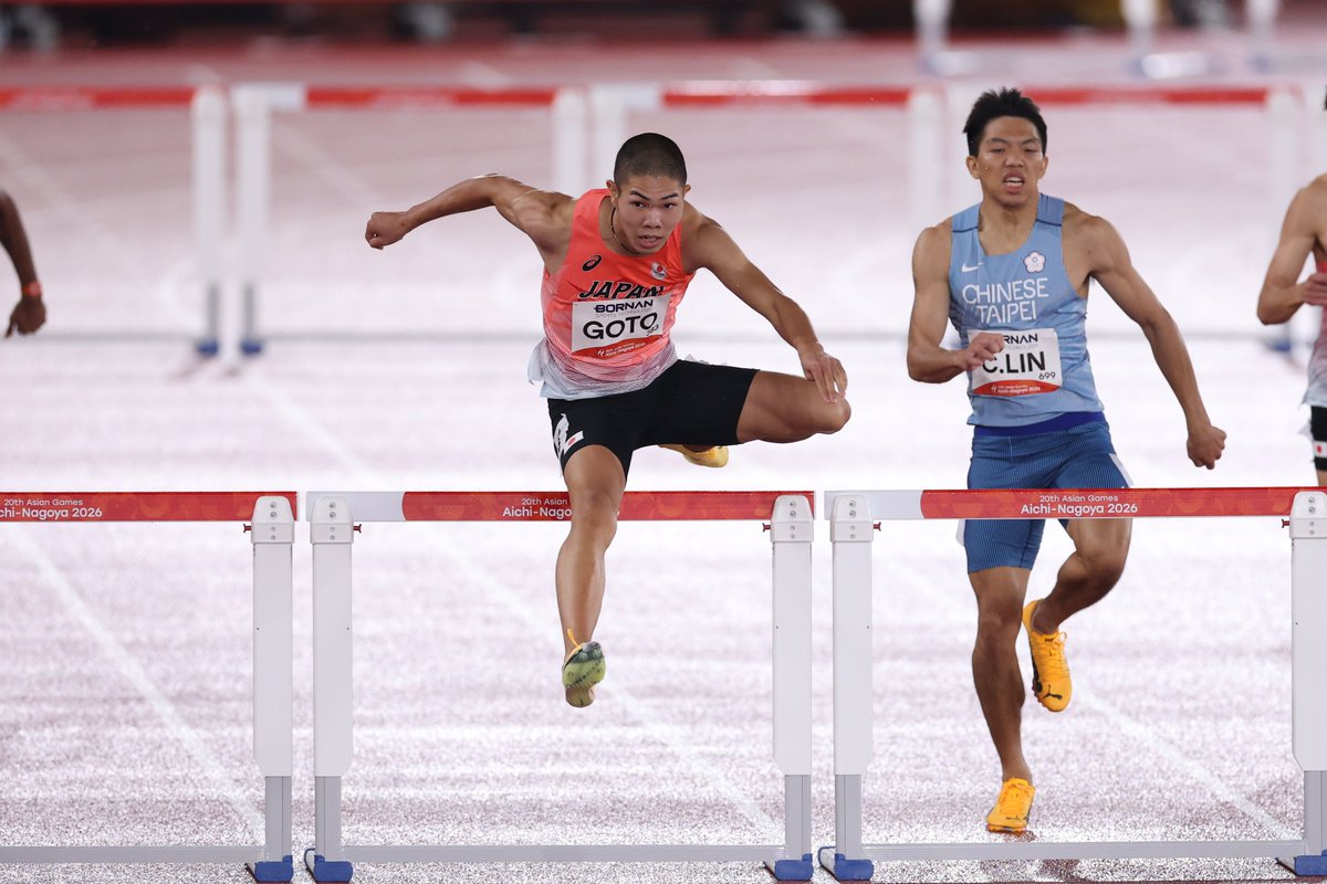 Getsuriku's tweet photo. #名古屋アジア大会
男子400mH
後藤大樹（洛南高2京都）
47秒93はU20世界歴代3位✨

もちろん、日本高校記録、U20日本記録、U18日本記録も更新 https://t.co/vjGhyOK5Po