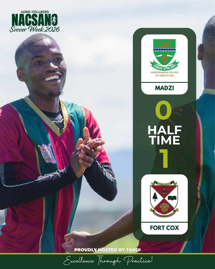 TARDI540202's tweet photo. HALF TIME ⚽
MADZI 0 - 1 FORT COX
Fort Cox grabs the upper hand late in the first half! Madzi still well in the fight as we head into the break 💯
Crucial 45 minutes ahead, stay tuned ...
#NACSANO2026 #SoccerWeek #MadziFC #FortCoxFC #APAC #HalfTime https://t.co/NfOWcTcUhF