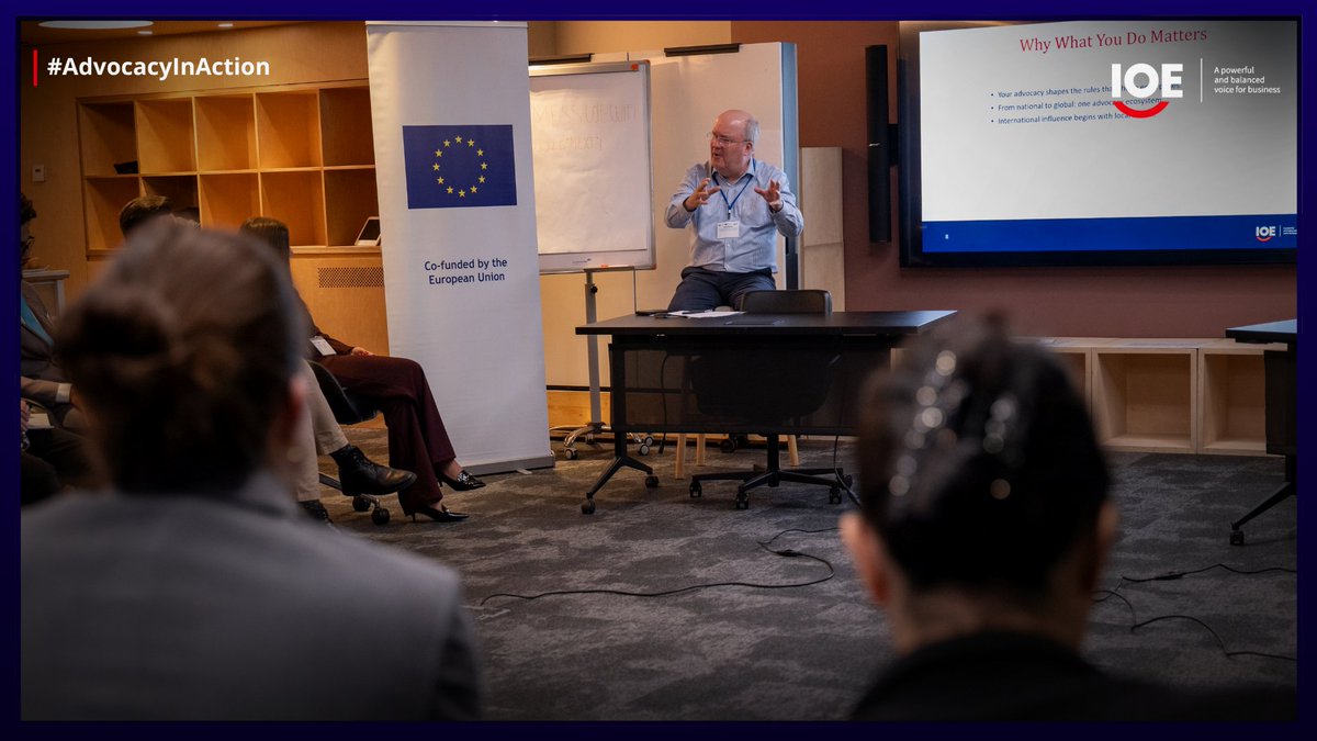 ioevoice's tweet photo. #AdvocacyInAction 📸

Mark Birrell, Chair of the @ACCINews and IOE Board Member, addressing the latest cohort of the Young Professionals Academy in Istanbul, Türkiye, taking place at MEXT and hosted by @Tisk_kurumsal.

Now in its 8th edition, the Academy helps equip emerging employer leaders with the knowledge, networks and practical skills to strengthen employer organisations and contribute to effective business advocacy.

#YoungProfessionals #Leadership