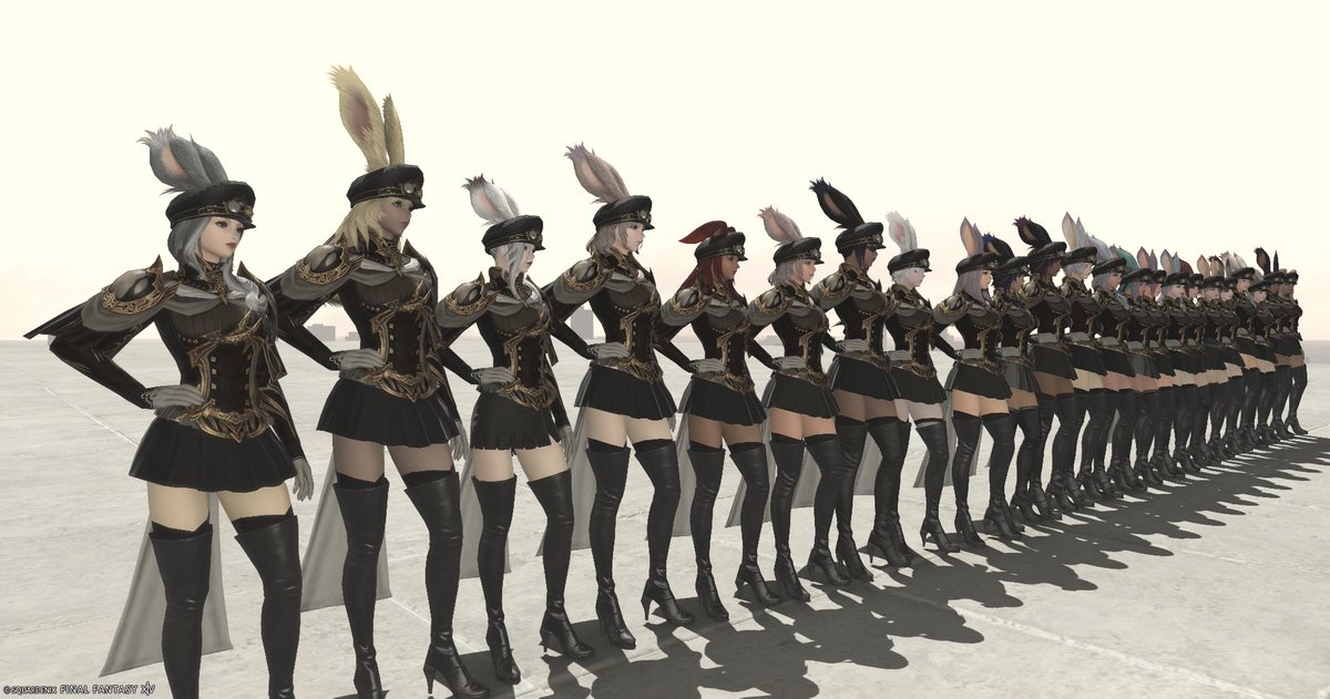 ChaBaFF14's tweet photo. #うさ子のルナ軍服風撮影会 に参加致しました！
ドレスコード決めて揃えると圧巻ですね！
企画ありがとうございました🙇 https://t.co/7cdpCphsBM