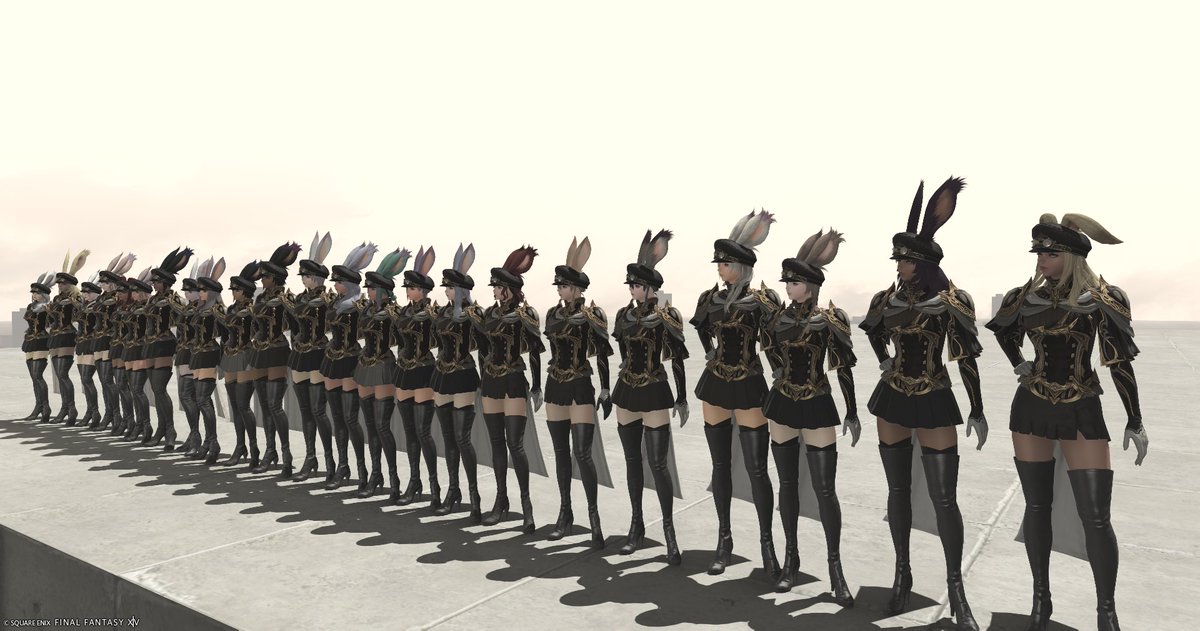 ChaBaFF14's tweet photo. #うさ子のルナ軍服風撮影会 に参加致しました！
ドレスコード決めて揃えると圧巻ですね！
企画ありがとうございました🙇 https://t.co/7cdpCphsBM