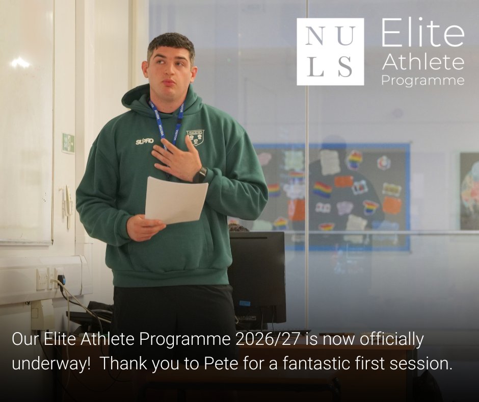 NULSchoolUK's tweet photo. Great to welcome NULS Alumnus Pete Vickers back to launch our 2026/27 Elite Athlete Programme! 

From BUCS Super Rugby captain to Wasps &amp; Ospreys, he shared top insights on balancing academic success with elite sport and picking the right uni pathway. 

#WeAreNULS @NULS_Sport https://t.co/eDfrBYK2TR