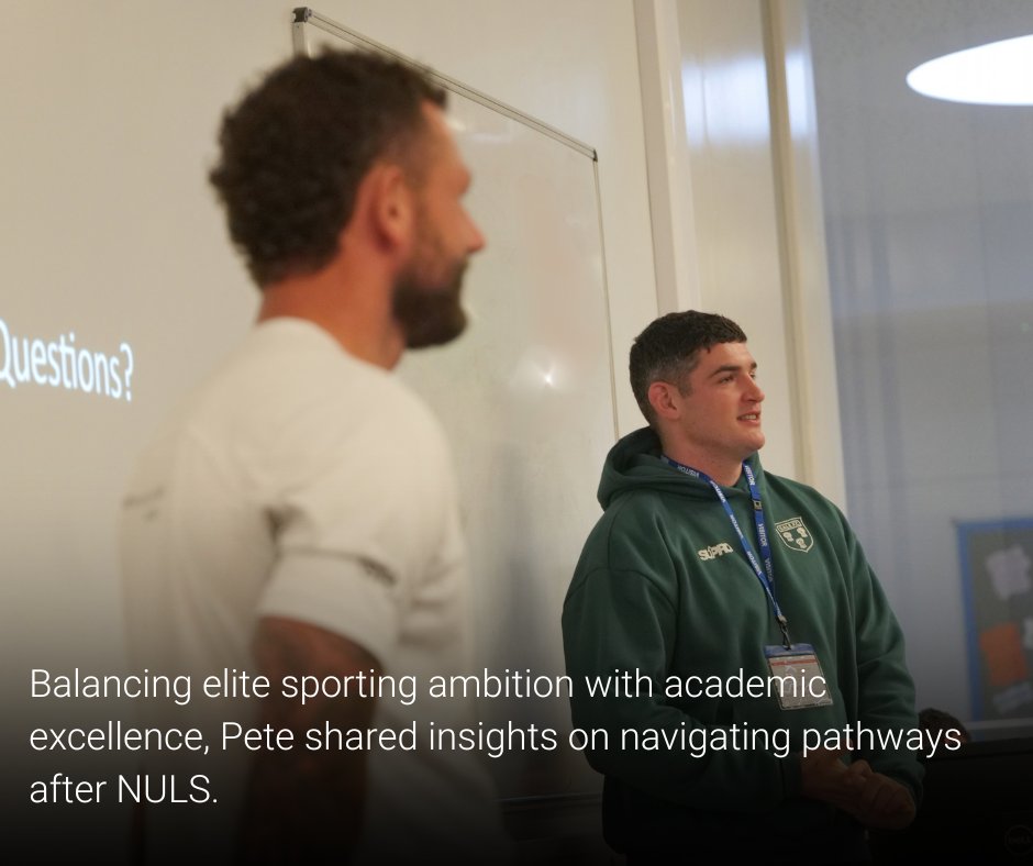 NULSchoolUK's tweet photo. Great to welcome NULS Alumnus Pete Vickers back to launch our 2026/27 Elite Athlete Programme! 

From BUCS Super Rugby captain to Wasps &amp; Ospreys, he shared top insights on balancing academic success with elite sport and picking the right uni pathway. 

#WeAreNULS @NULS_Sport https://t.co/eDfrBYK2TR