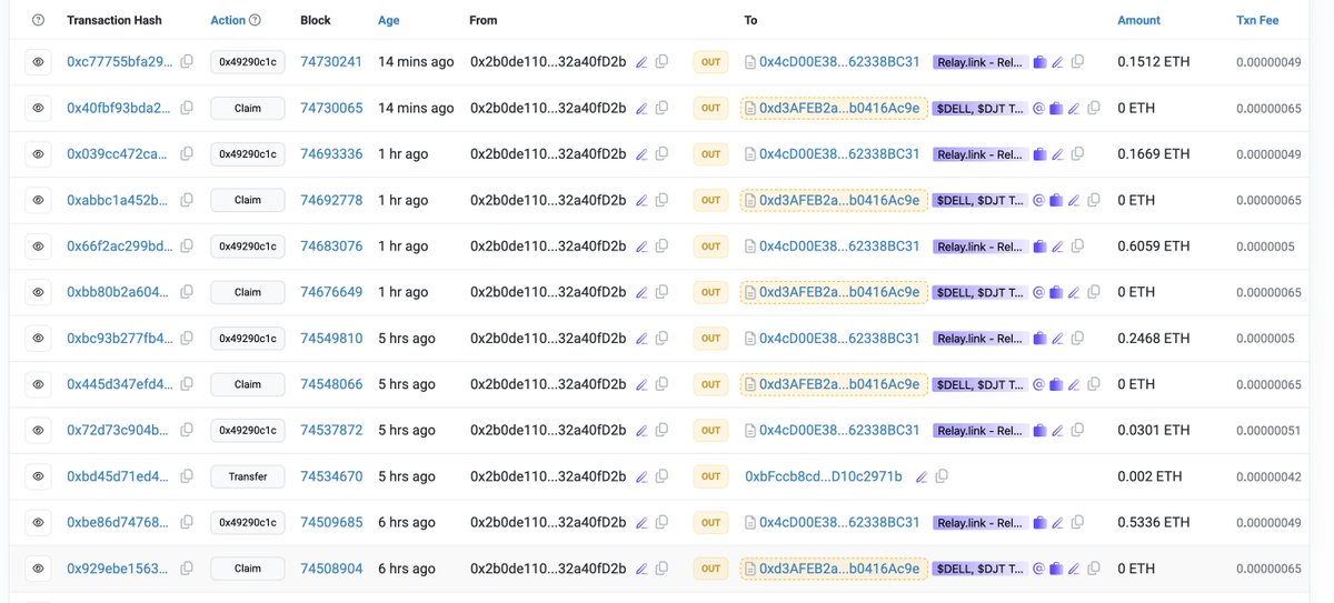 xsazaimi's tweet photo. @robsdotwtf You keep claiming and moving the funds to another wallet without any buybacks, you just want to farm, fck @tevoeatacid https://t.co/8KJh0ZsnV7