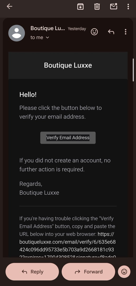 lesleytabi's tweet photo. I was working on this site, then I added the email verification method just for me to discover that the "Verify Email Address" button link was not style 😕😕😕😕 

I hate frontend 🤦😫
Now I need to go back and style the butron, unnecessary work 😞😞😞 https://t.co/XGPyFjn4NF