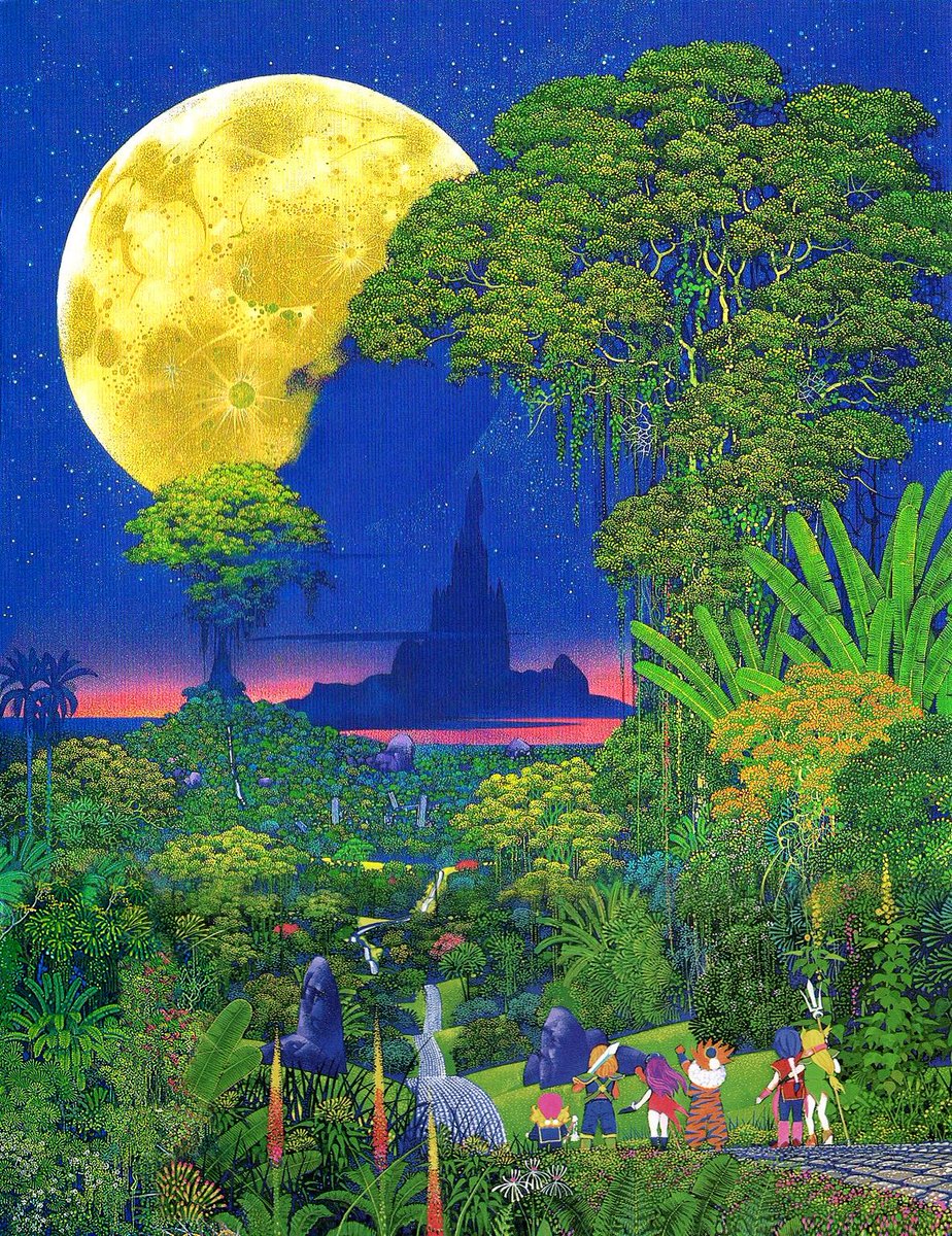 relicmuseum's tweet photo. You may not know his name, but you know his forests. 

Hiroo Isono painted the lush, dreamlike landscapes that defined Secret of Mana, worlds where trees felt ancient, light filtered through leaves like magic, and nature itself was the main character.

Hiroo Isono (1945–2013) https://t.co/aIAeMU8whl