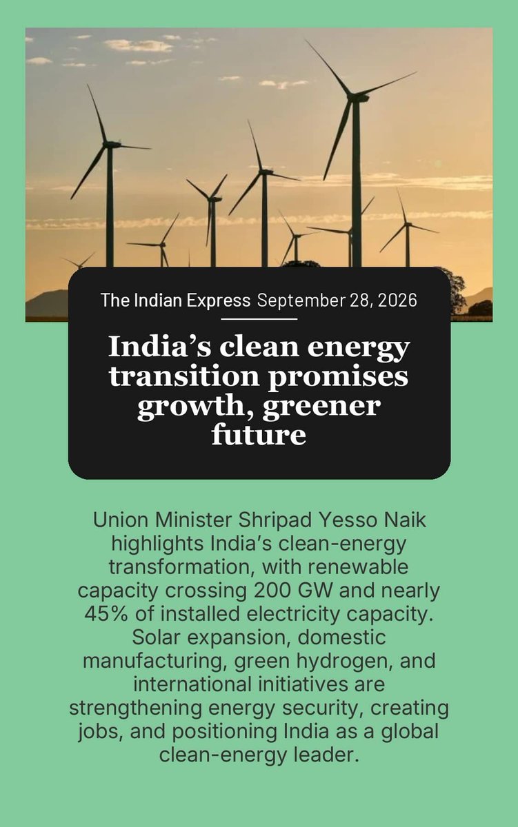 lovshr's tweet photo. India’s clean energy transition promises growth, greener future

https://t.co/bA8SgJACCU

via NaMo App https://t.co/RCtcG6t0Qe