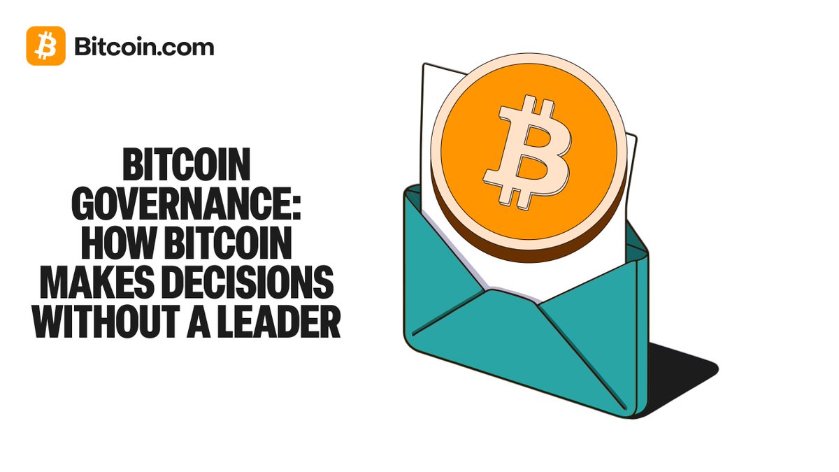 BitcoinCom's tweet photo. Bitcoin has no CEO. No board. No central authority.

So who decides when the network should change?

Here’s how Bitcoin governance works 👇

https://t.co/SzNW4GXRK8 https://t.co/273rsrRm4y
