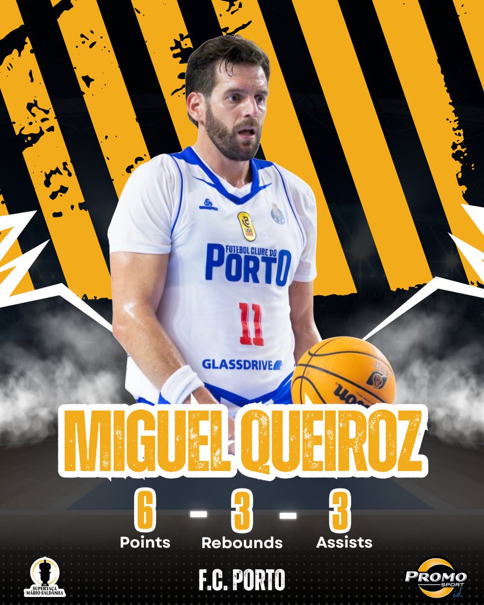 promo_sport_int's tweet photo. Portugal - Supertaça Mario Saldanha 🇵🇹 Miguel Queiroz had 6 points, 3 rebounds and 3 assists (9 efficiency) for F.C. Porto #PSFam https://t.co/pdAAKouapO