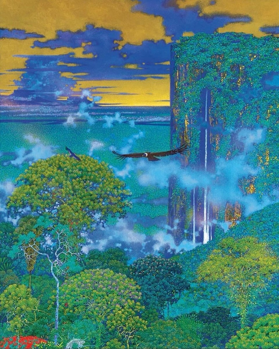relicmuseum's tweet photo. You may not know his name, but you know his forests. 

Hiroo Isono painted the lush, dreamlike landscapes that defined Secret of Mana, worlds where trees felt ancient, light filtered through leaves like magic, and nature itself was the main character.

Hiroo Isono (1945–2013) https://t.co/aIAeMU8whl
