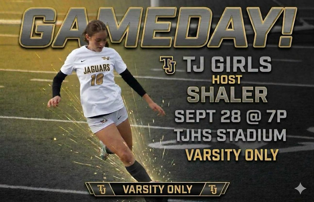 TJSoccerBooster's tweet photo. TJ Girls host Shaler Monday Sept 28 @ 7p Varsity only ⚽️🐾 at TJHS Stadium
#WErTJ
#TJGirlsSoccer
@wjhsd
@TJHSJaguars
@PGVarsityXtra
@TribLiveHSSN
@MVI_Sports
@pghsoccernow
#WPIALSoccer https://t.co/k3ywD4dguw