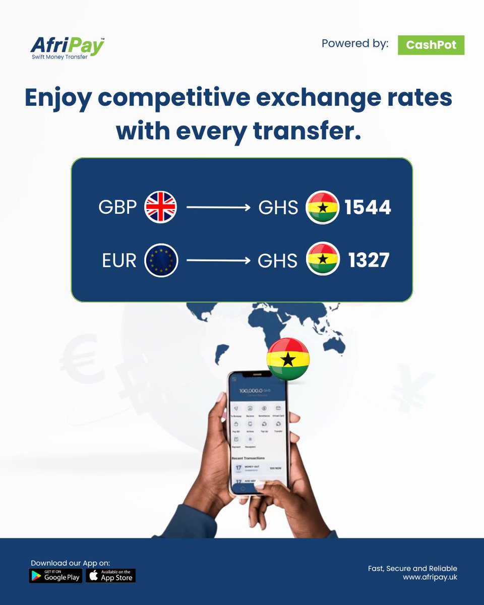 Afripay_Uk's tweet photo. More value when you send. More peace of mind when it gets home.
Whether you’re supporting family, sorting out bills or handling everyday needs, send with AfriPay and make every transfer count.
Download AfriPay and get started today.
#AfriPayEasyPay #BetterRate #EuropeToAfrica https://t.co/aFrfDaQlxs
