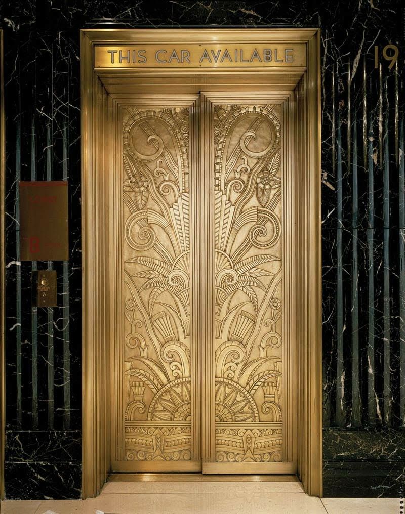 SophiaFioren's tweet photo. The Art Deco elevator door is in the JW Marriott Essex House built 1930s. https://t.co/tq6r7kLPYx