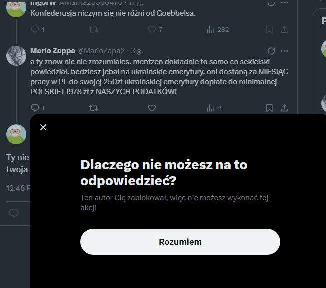 MarioZapa2's tweet photo. @Manta23366476 @salekk860 Debil zawsze pozostanie debilem. Kto tu czego tuskowy trollu nie zrozumiał? https://t.co/VIn239I2MZ