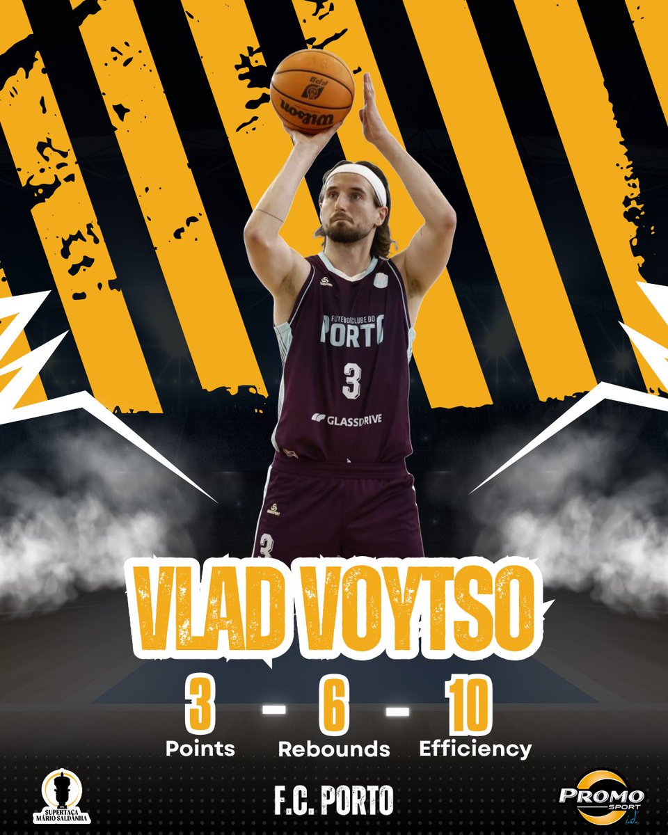 promo_sport_int's tweet photo. Portugal - Supertaça Mario Saldanha 🇵🇹 Vlad Voytso had 3 points, 6 rebounds, 2 assists and 2 blocks (10 efficiency and +/-13) for F.C. Porto #PSFam https://t.co/MLy8fPWJGD