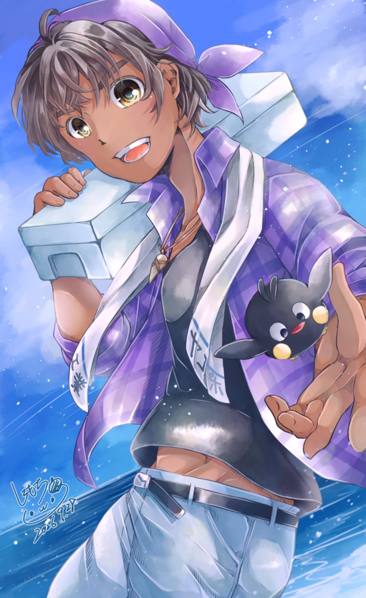 SiroMoti_Y's tweet photo. 【空と海】
秋ごろになれば腰のシャツを羽織ればいい🐟
ダニーさん堪らなく好きすぎて、島に帰りたい、今日この頃⛴️
#牧場物語　#ダニー https://t.co/fQvSlyeYob