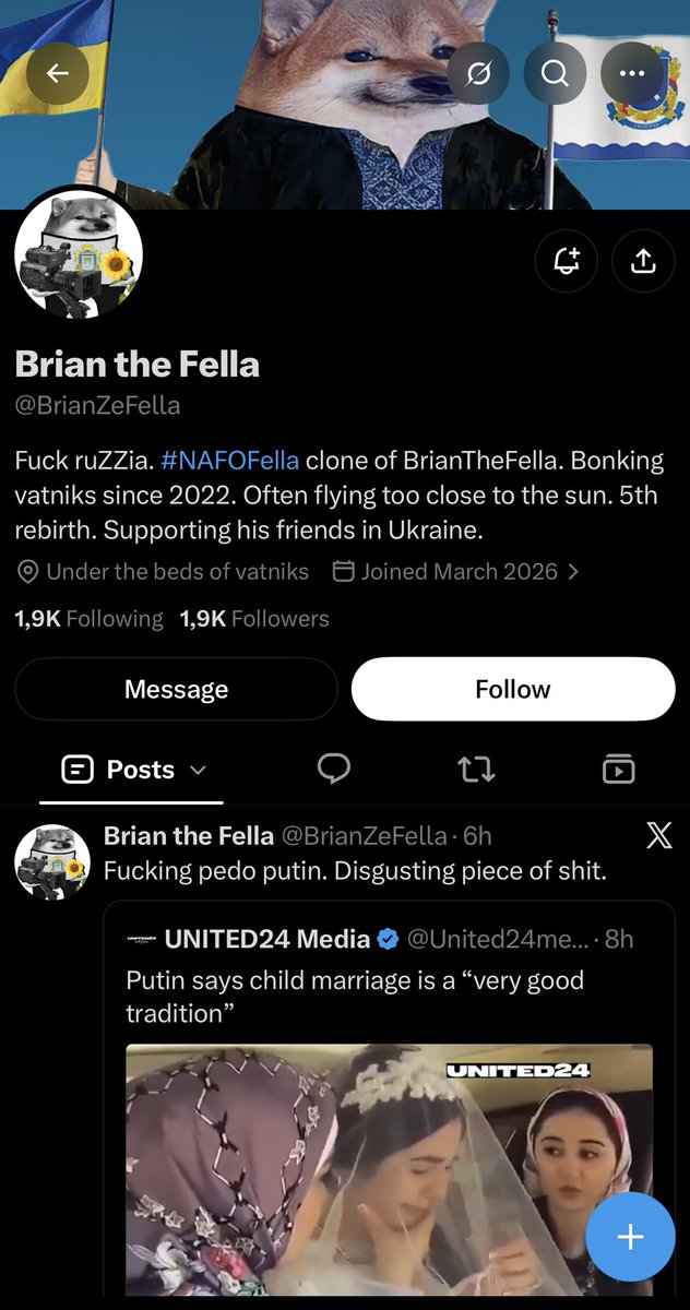 Tripsxxxx's tweet photo. @BrianZeFella @Jesuitchild This is you by the way. 
A weirdo nobody insulting the president of the biggest nation in the world. 
And calling me ‘insane’. Look at you, who the fuck do you think you are? You have nothing but mentally ill insults. 
Probably writing from a hospital. https://t.co/Z7L6f1rpSs