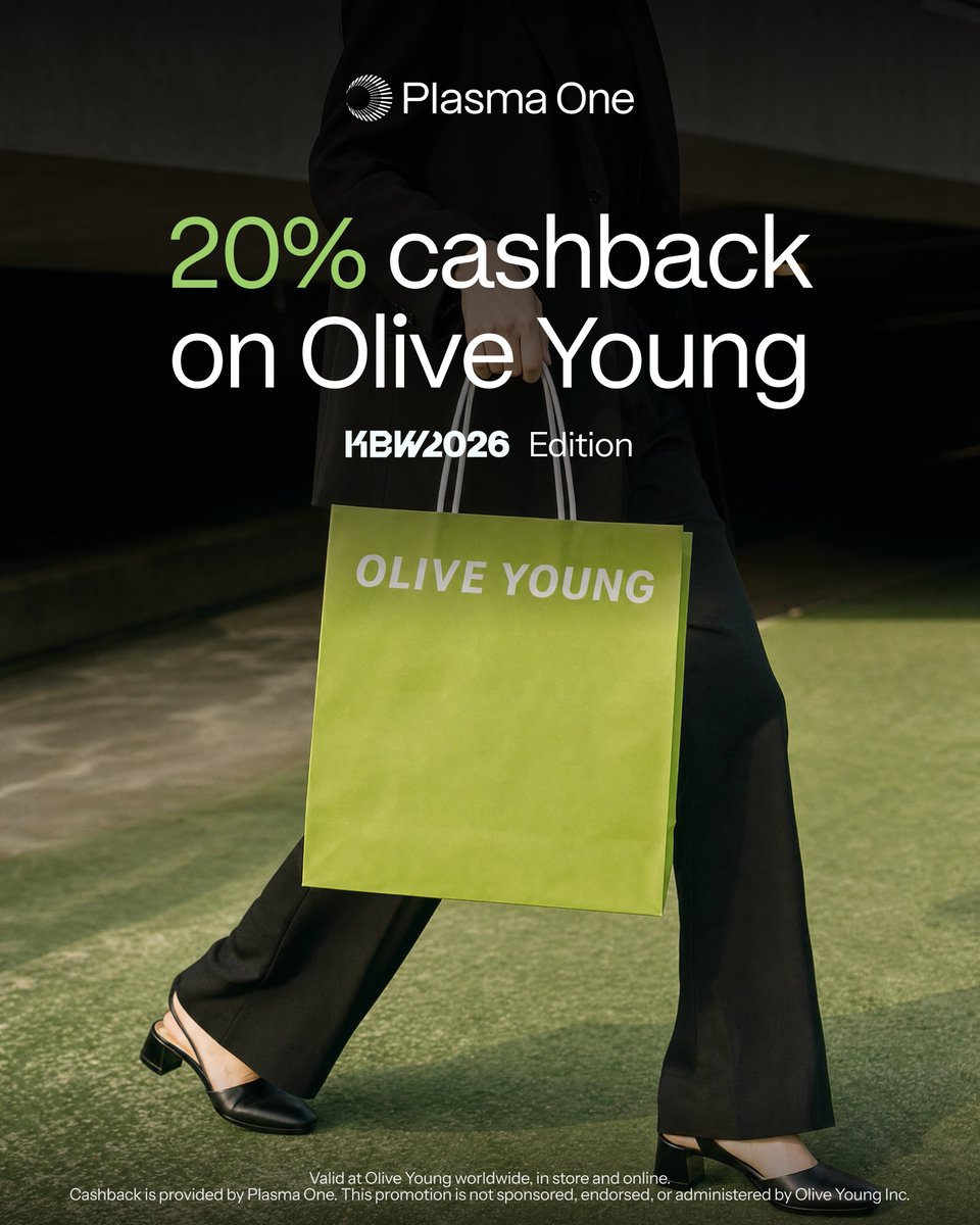Plasma's tweet photo. Treat your skin at @oliveyoung.

Get 20% cashback with Plasma One. https://t.co/1GdOcJxSoA