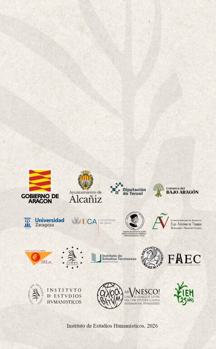 JoaquimPinheiro's tweet photo. VII Congreso Internacional de Humanismo y Pervivencia del Mundo Clásico. Homenaje al profesor José María Maestre Maestre» (Alcañiz, IEH, 28 de septiembre al 3 de octubre de 2026).
https://t.co/vPznHyy1bg https://t.co/S3WZETFIRC