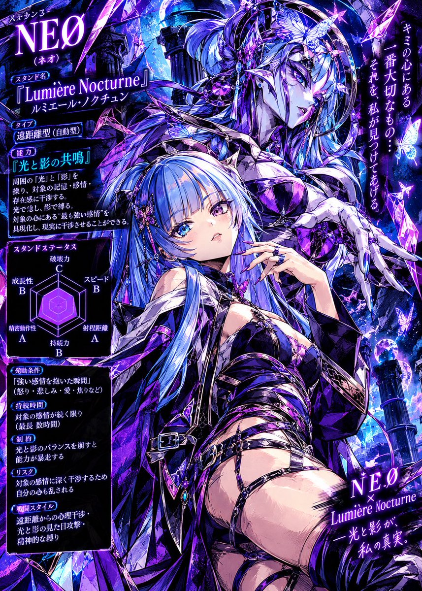_NEO_MAX_'s tweet photo. スタンドかっこよ！
めっちゃ好み🫰🏻

#AI診断 #スタンド診断 https://t.co/A8rvO5d2Ca
