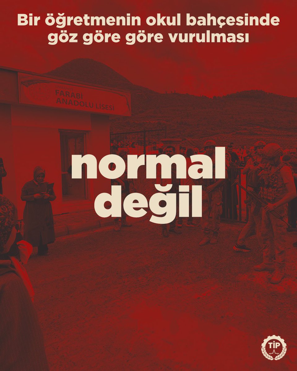 tipliogrencii's tweet photo. Osmaniye’de bir öğretmen okulunun bahçesinde silahla vurularak hayatını kaybetti. Öğrenciler ve öğretmenler kendi okullarında saldırıya uğrarken, her saldırının ardından hiçbir şey olmamış gibi devam edilmesi normal değil. https://t.co/cDwOlGjEuv