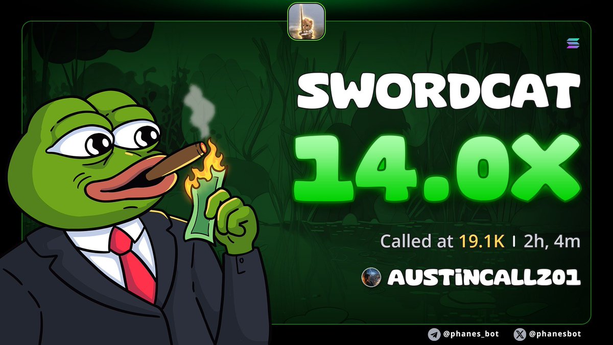 Austincallz03's tweet photo. 14x call on $swordcat 
Don't miss out dm for a massive profit https://t.co/86OAwes6Rn

5tCju6YNxHq5zrA6tGndr6F7TK42mpUFmeE31cSFpump https://t.co/NgEkyUyxKG