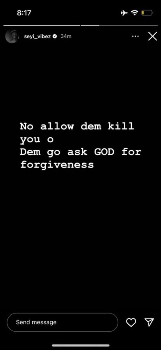 TeeFresh225's tweet photo. Anytime I remember say Seyi Vibez made this post on his IG Story just 5 hours after Zinoleesky dropped “Sunny Ade”, when Zino was trying to make a comeback after the whole Mohbad saga, my dislike for Seyi just dey increase💔🥹

Werey still con pay Twitter influencers to push the post and make sure the song no go far🤣😭

Bro really looked like he didn’t want Zinoleesky to bounce back after everything he had been through💔🥹