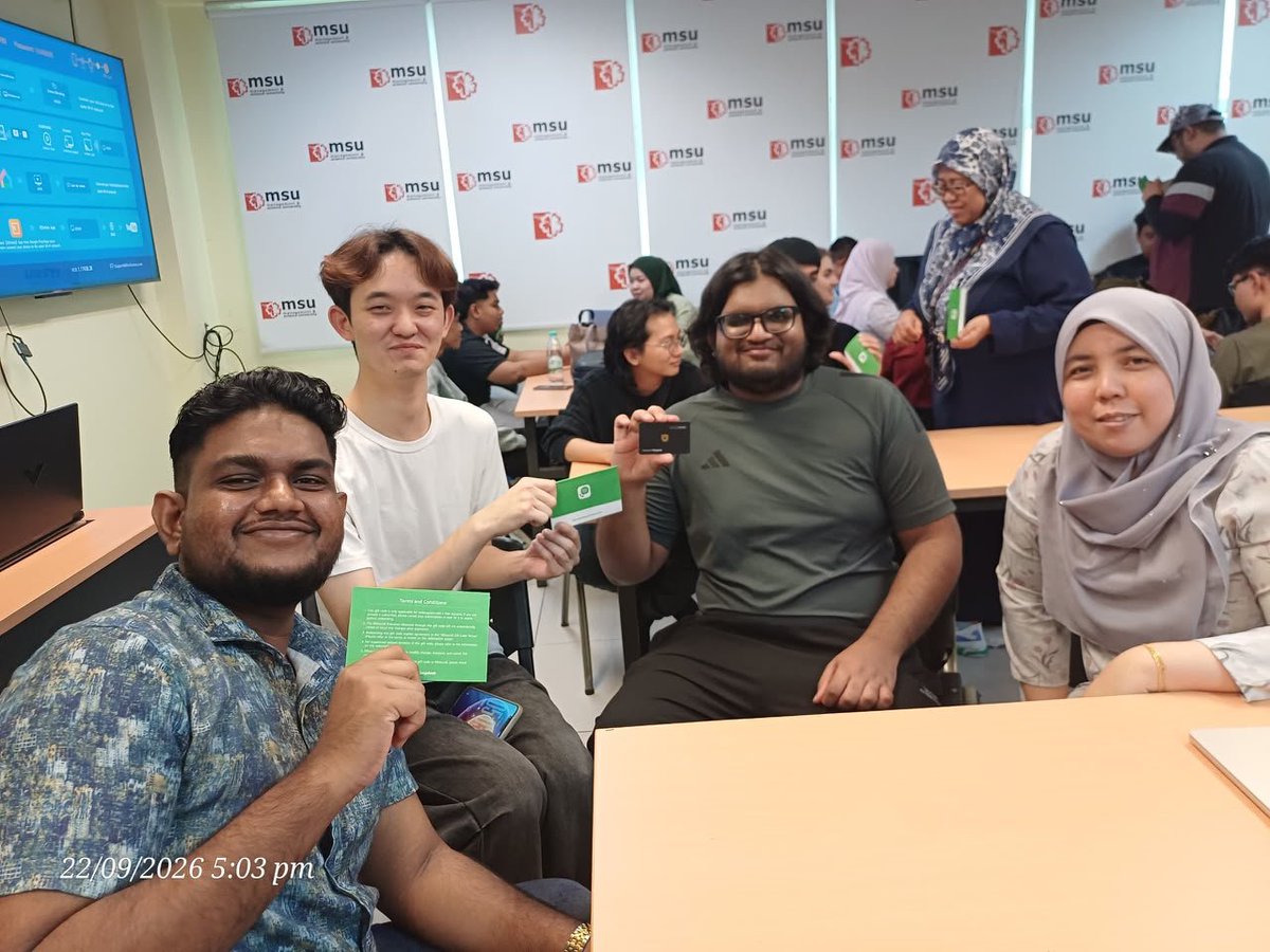 msumalaysiaFISE's tweet photo. ๐ก๏ธ๏ฟฝ๏ฟฝ๏ฟฝ๏ฟฝ FISE promotes digital safety by educating students on phishing, scams & online security. Students were introduced to Whoscall, with 300 Premium gift cards provided. Stay alert, think before you click!
#ScamAwareness #MSUmalaysia #MSUFISE #MyPremierDigitalTech https://t.co/pikGStQWRm