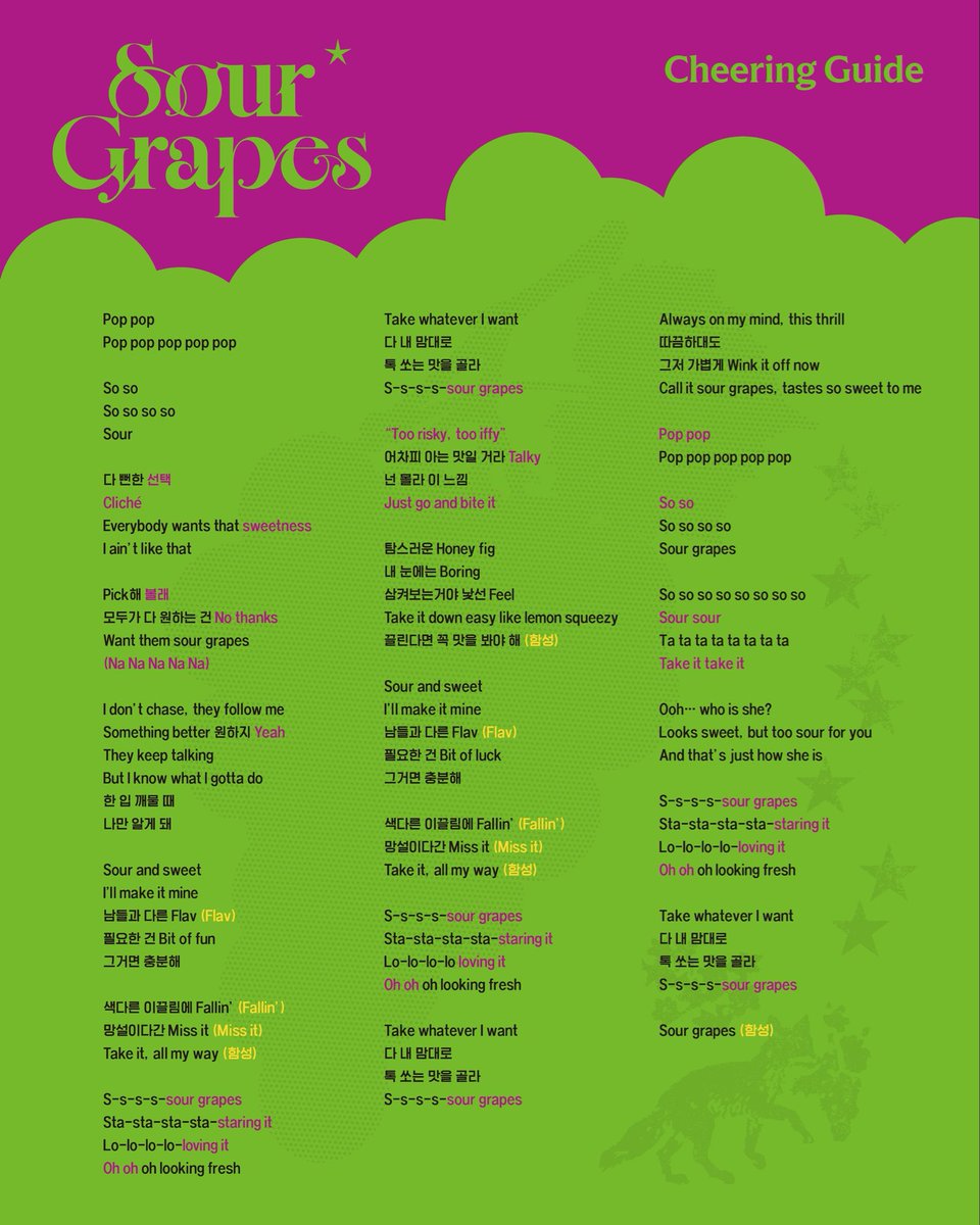 NiziU__official's tweet photo. NiziU(니쥬) “Sour Grapes” 응원법 (Cheering Guide)

🪄 https://t.co/Tt05wloqtF

#NiziU #니쥬
#SourGrapes
#NiziU_SourGrapes https://t.co/5cOk2DpMSj