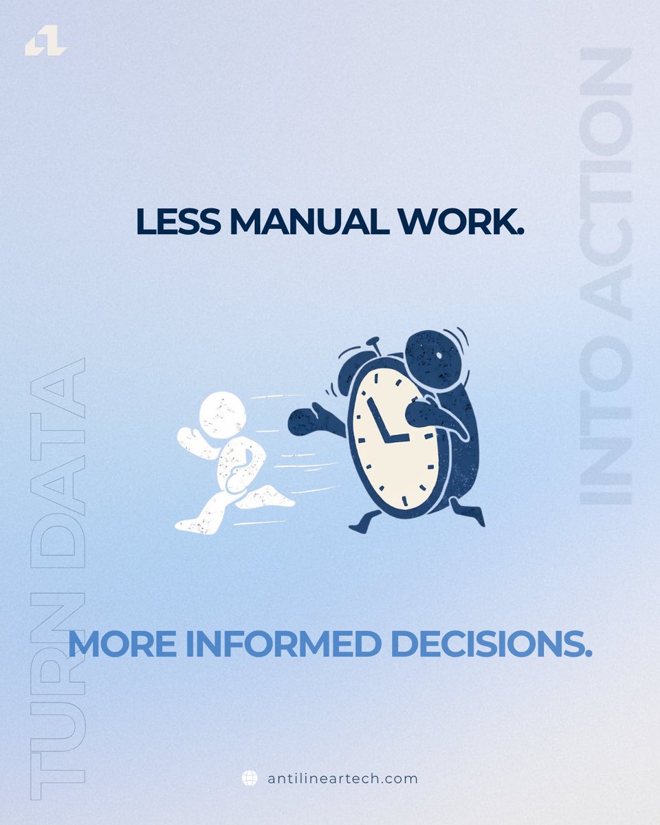 AntiLinearTech's tweet photo. The real cost of manual decision-making isn’t just time - it’s what gets delayed because of it.

ALT cuts through the delays, helping teams decide faster and act sooner.

Less manual work. Better decisions. Faster operations.

#DecisionAutomation #ALT #DefyingLinearity https://t.co/Dy51uiGFmH