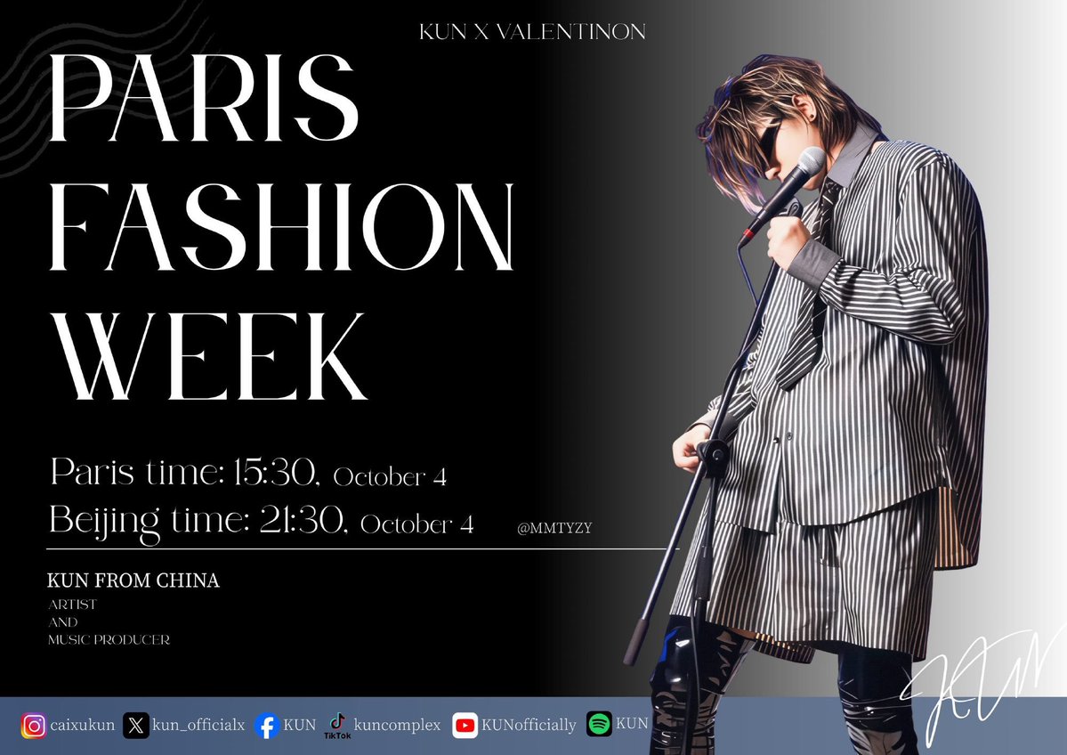k484639004's tweet photo. As a C‑Pop leader, KUN makes his much‑anticipated appearance at Paris Fashion Week, elevating Chinese creative influence globally.

KUN for Valentino in paris
#KUN #valentino #KUNxValentinoSS27 #ValentinoSS27
@kun_officialx @MaisonValentino https://t.co/dcNqke1cEC