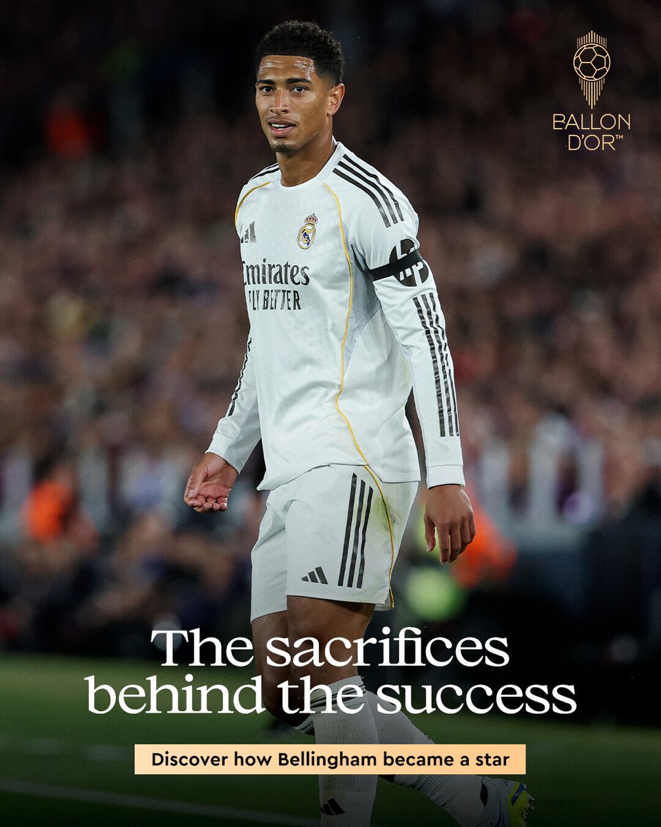 ballondor's tweet photo. BEHIND THE GREATNESS 🏴󠁧󠁢󠁥󠁮󠁧󠁿⚡️

A deep dive into the discipline, dedication, and decisions that built Jude Bellingham into one of the world's best.

Read the full story ➡️ https://t.co/69BASDgI4I

#ballondor #bellingham #realmadrid https://t.co/CG9qN3fbti