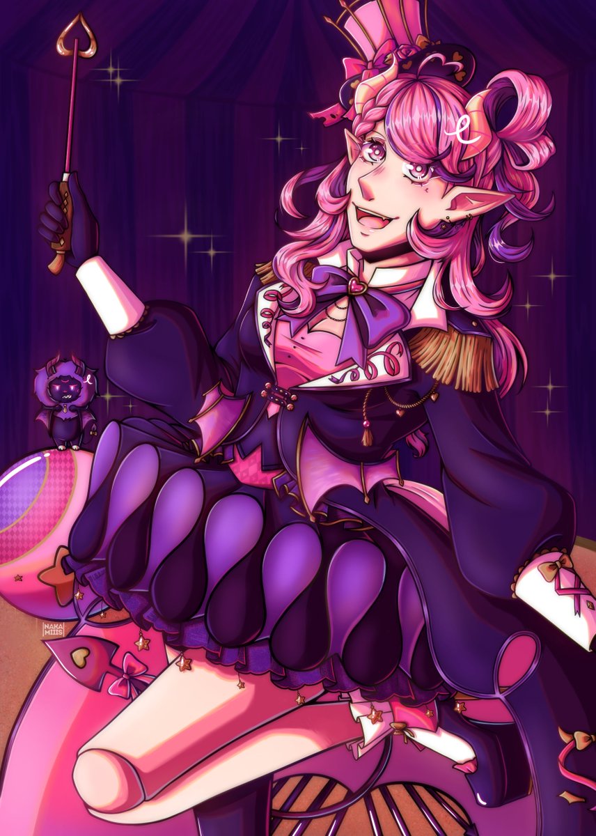 Nakamiiis's tweet photo. My piece for the Gremlin Gazette Zine!! Made to welcome @ironmouse to Spain in Japan Weekend Madrid!! It was a amazing being able to participate in this and also attend her M&amp;G 🥹🩷💜 #ironmouseart https://t.co/ZHtapNYH3N