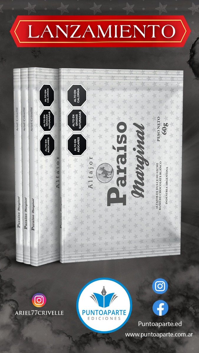 ArielCrivelle's tweet photo. Buenas... A cualquier interesado en compartir un rato de lectura, les ofrezco mí libro "Paraíso Marginal" en versión digital (PDF). Precio: $ 10.000. Muchas gracias. Saludos. Ariel
Alias: https://t.co/YU3hOCWybd https://t.co/4t0ZhZX0qM