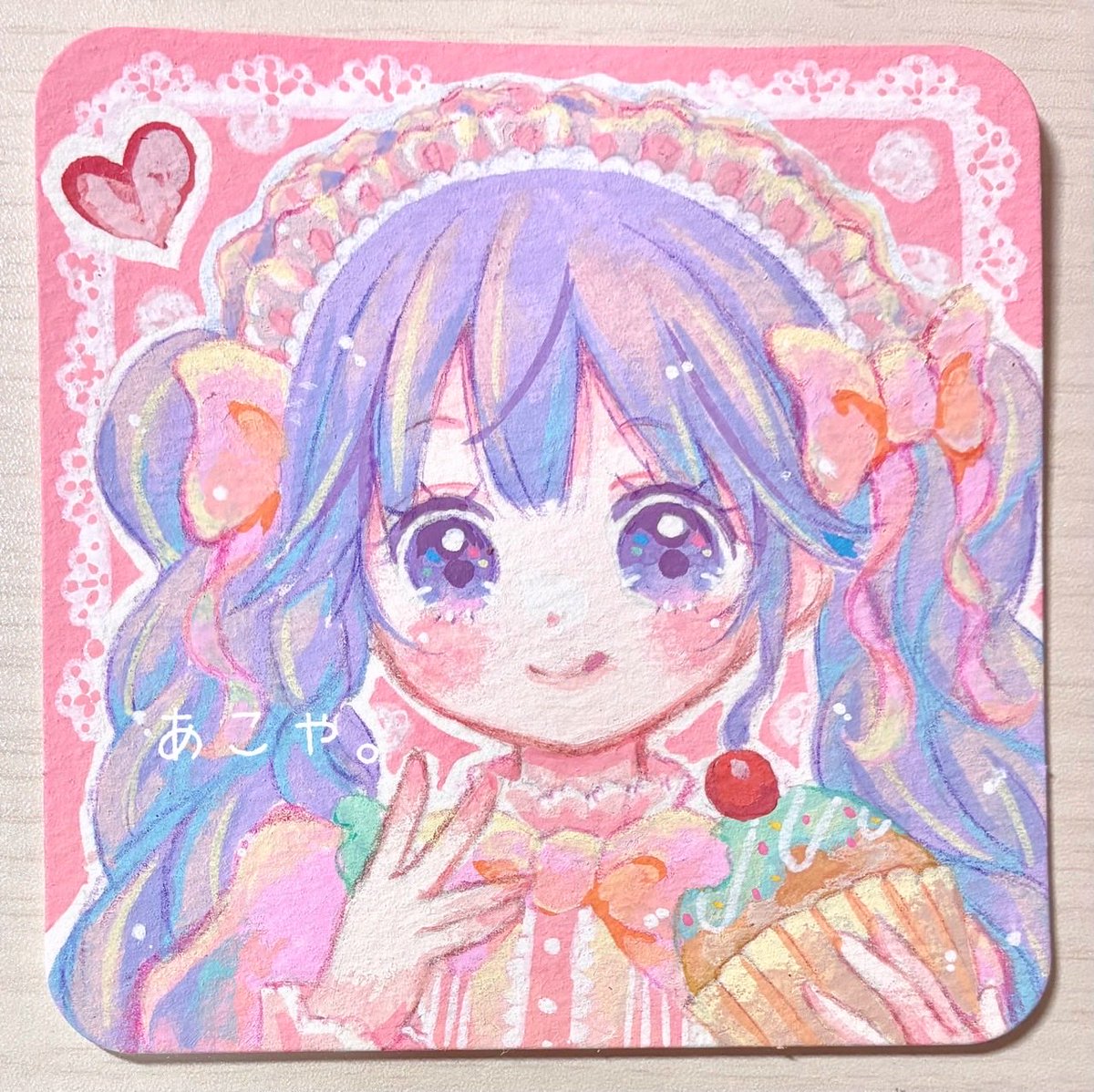acoyainfo's tweet photo. 初めてのアクリル画🎨✨
前アイコンの水彩の子と同じ構図で描いて比べてみました☺️
画材が変わると雰囲気もガラッと変わって新鮮！
いろんな画材に触れて、自分の「好き！」を広げていきたいです✨　あこや https://t.co/eaL3mLHbqH