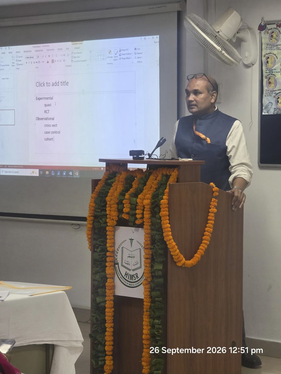 vikasdhikav's tweet photo. Pleased to speak on 'research basics' with real life tailored example for medical faculty.
#ResearchBasics #MedicalResearch #AcademicMedicine #FacultyDevelopment #ClinicalResearch #MedEd #MedTwitter #AcademicTwitter #PhysicianScientist https://t.co/16IdGTPSAa