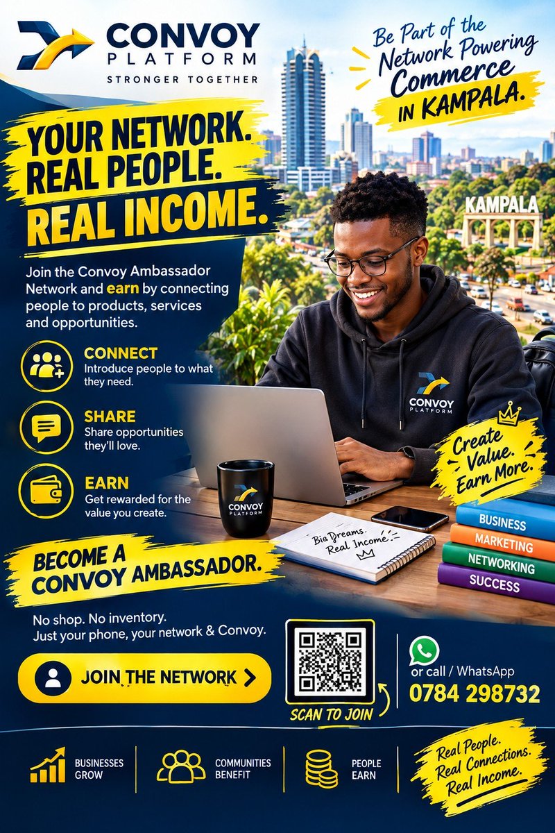Katambulajulie3's tweet photo. 🚀 Your Network. Real People. Real Income.
Turn your connections into opportunities with the Convoy Ambassador Network! 🤝📱 Connect people to products, services and opportunities they need, share what they love, and earn rewards for the value you create.
✨ No shop. No inventory https://t.co/Eor2Lin9qZ