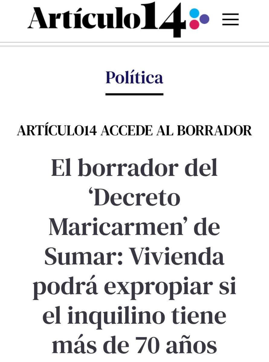 dchopenawer's tweet photo. Aquel que pone una casa en régimen de alquiler quiere poder recuperarla. 

Si apruebas esto, nadie alquilará una casa a alguien mayor de 70 años, y cuando el inquilino se acerque a los 70 años no le renovarán el contrato de alquiler por si acaso. 

Gobierno de inútiles. https://t.co/WT5YMtcIMx