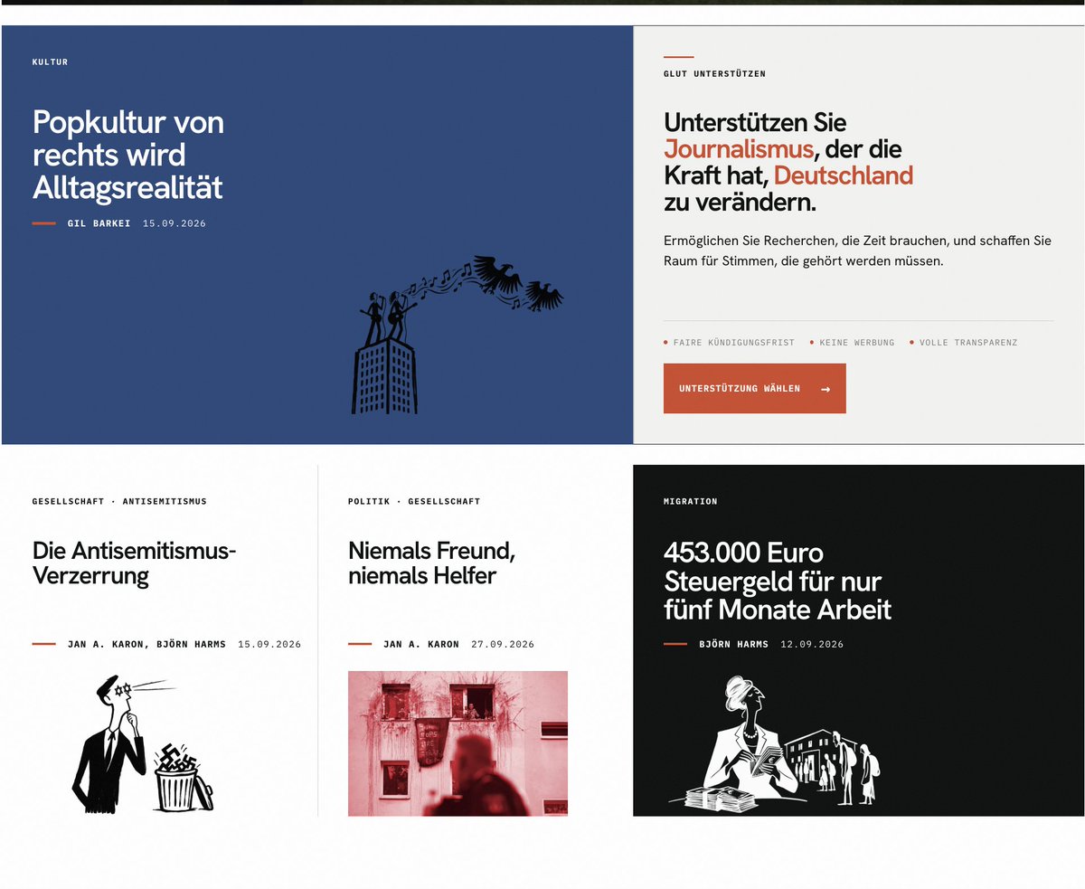 glut_magazin's tweet photo. Ab jetzt online: @glut_magazin.

https://t.co/jbZTMz0IFh https://t.co/JtHuhFqcKM